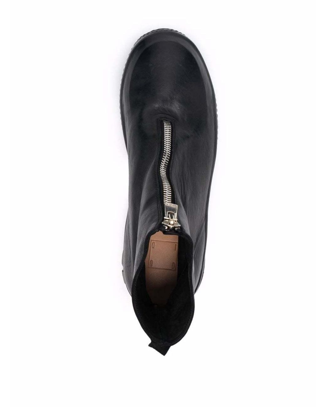 Guidi Black Zipped Ankle Boots for men