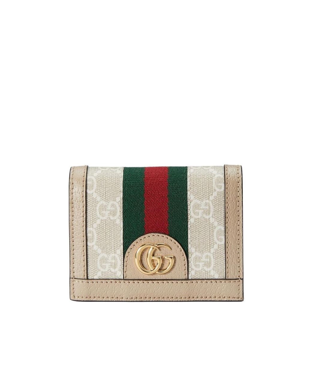 Gucci White Ophidia Gg Card Case Wallet