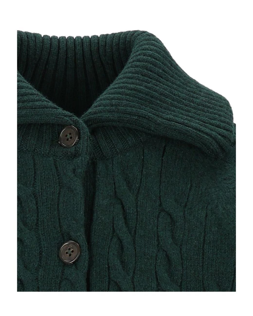 Polo Ralph Lauren Green Cable Knit Button Cardigan