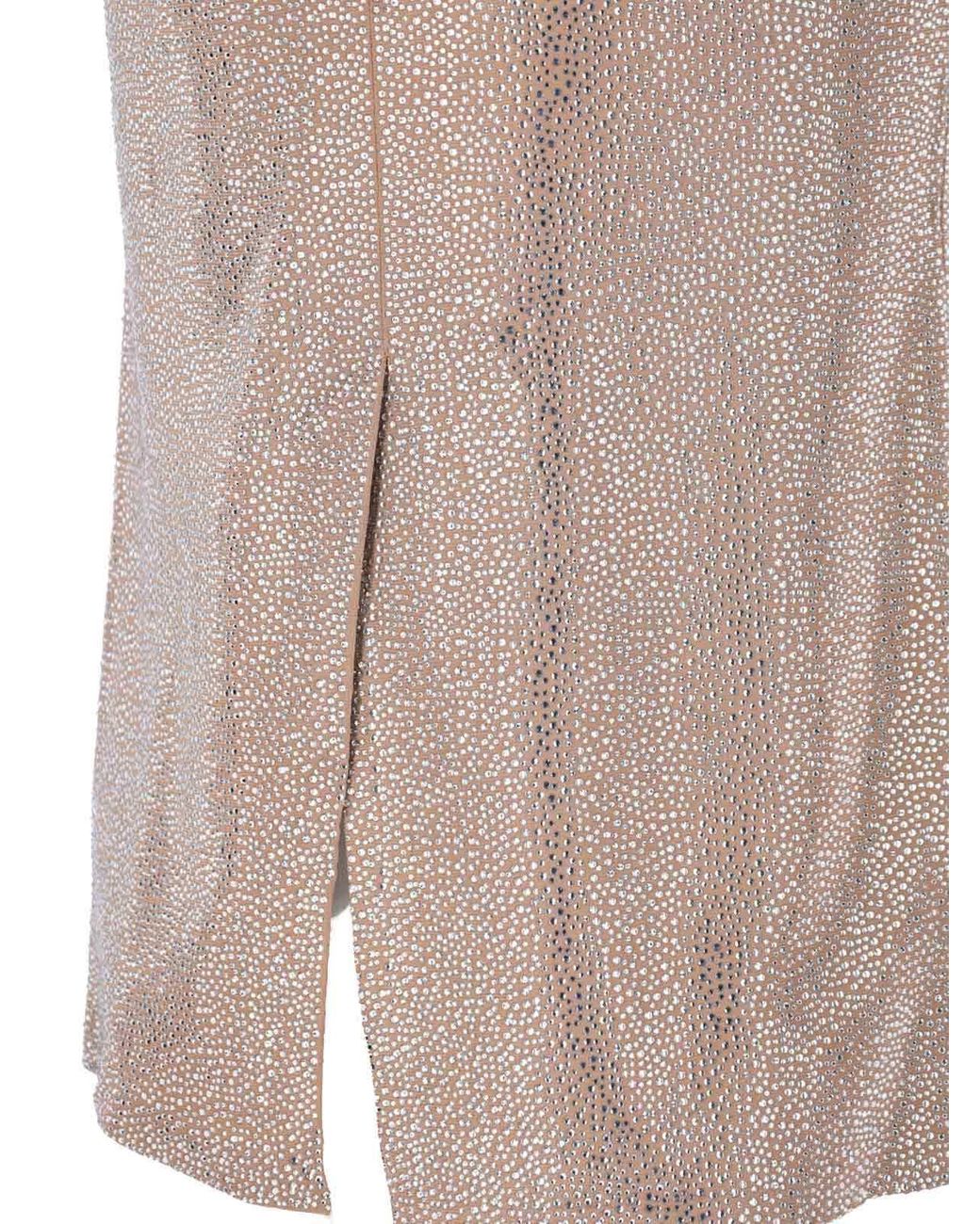 GIUSEPPE DI MORABITO Brown Embellished Midi Skirt
