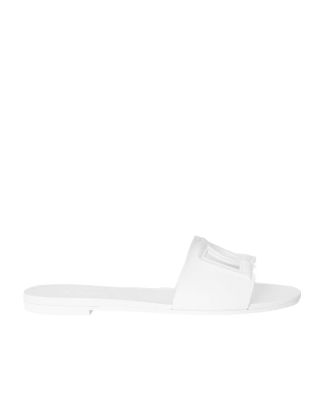 Dolce & Gabbana White Slide Sandals