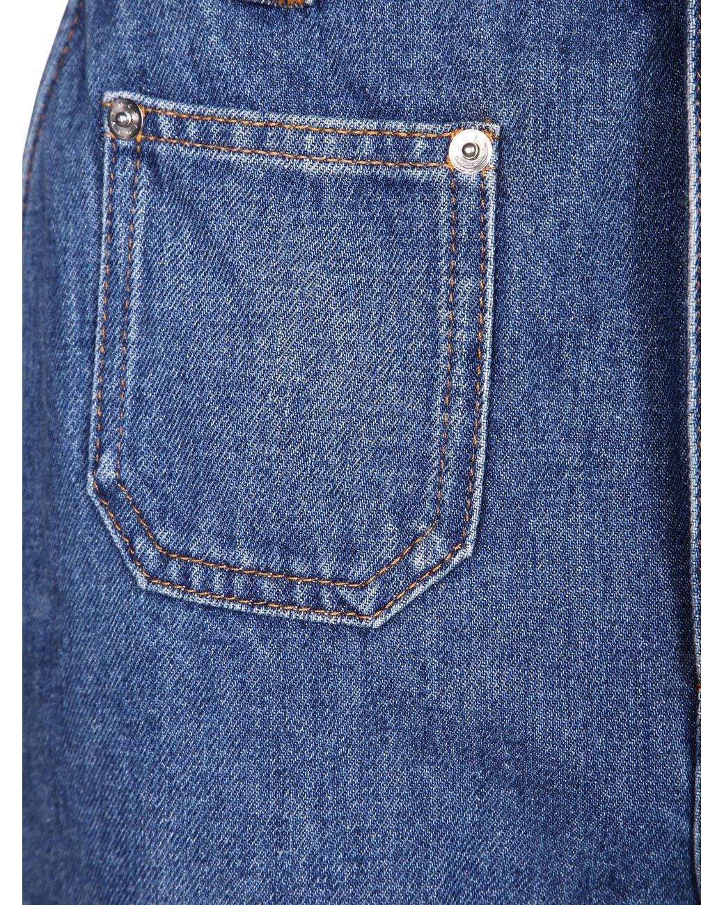 Givenchy Blue Cropped Utility Denim Jeans