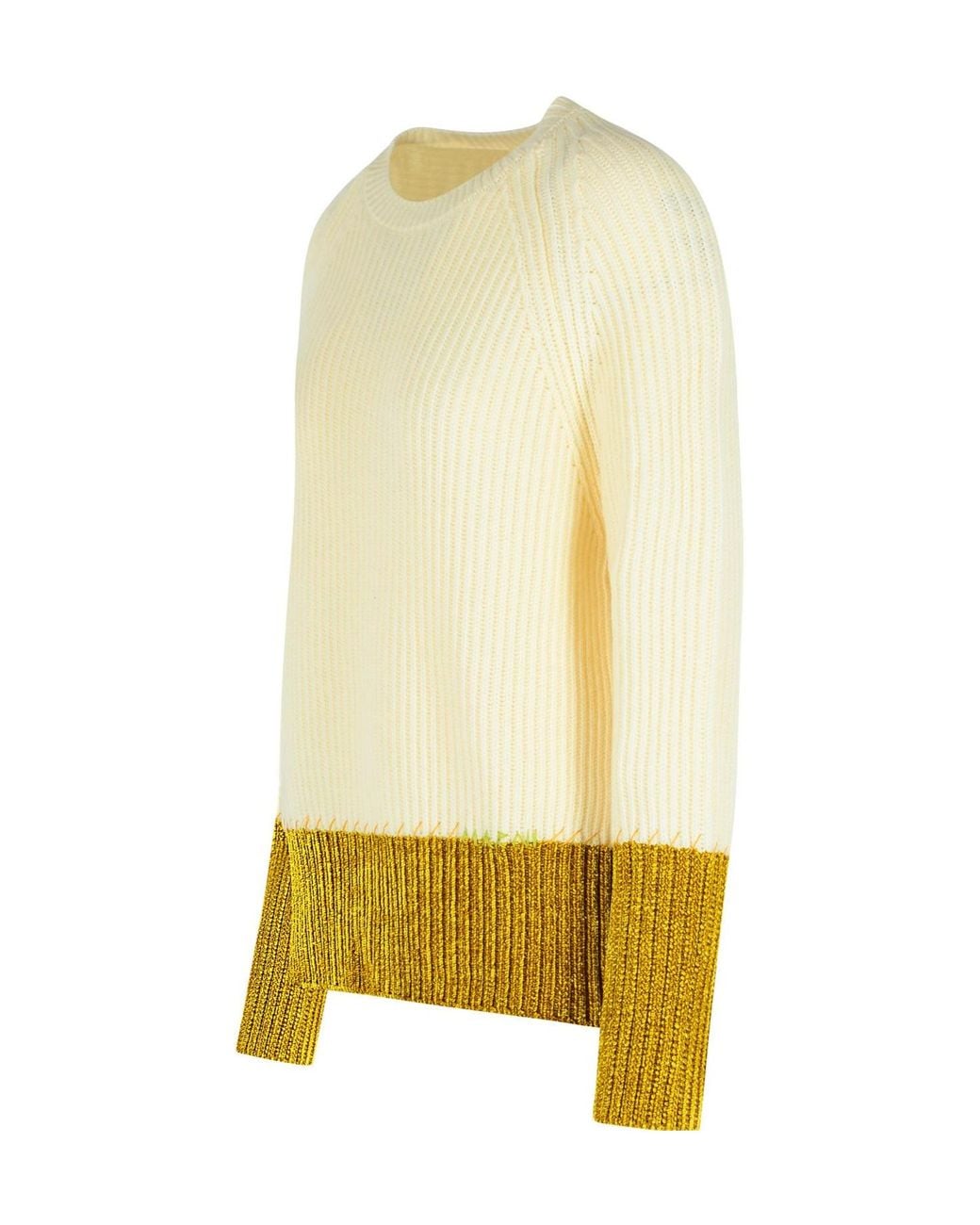 Marni Yellow Two-Toned Knitted Jumper