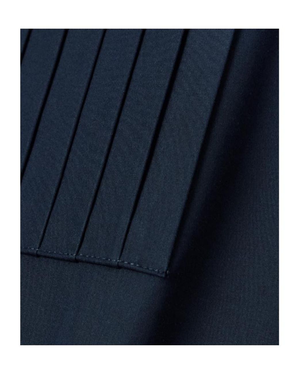 Jil Sander Blue Pleated Long-Sleeve Shirt