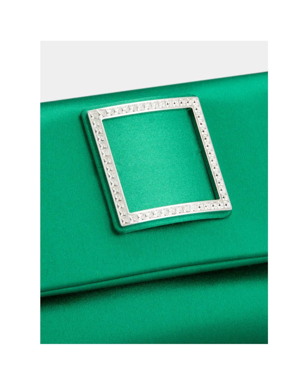 Roger Vivier Green Trompette Chain Clutch Bag