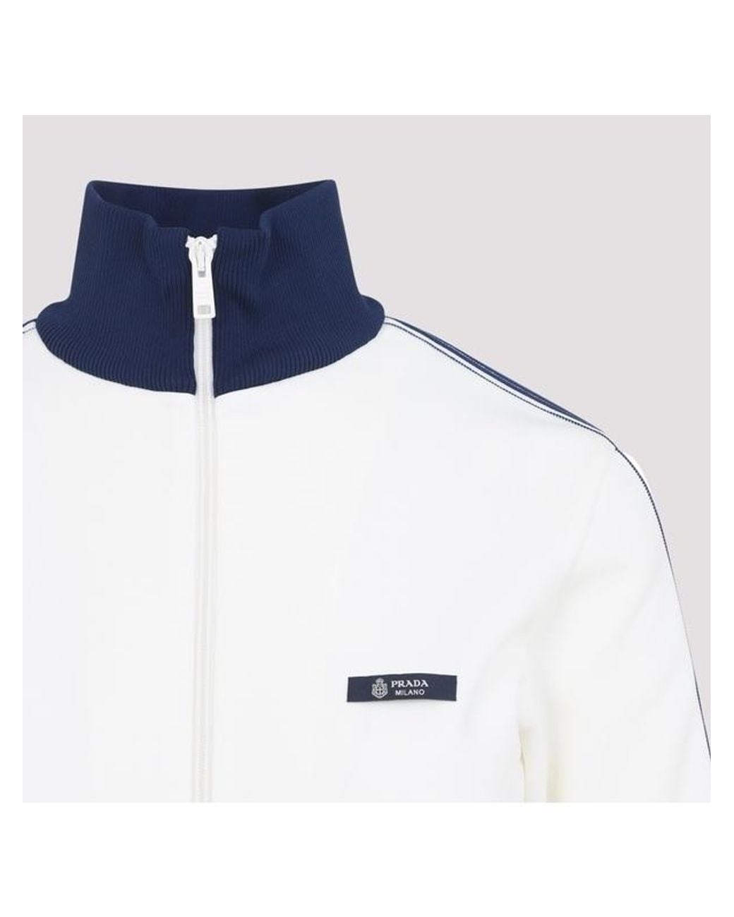 Prada Blue Zip-Up Fleece Jacket