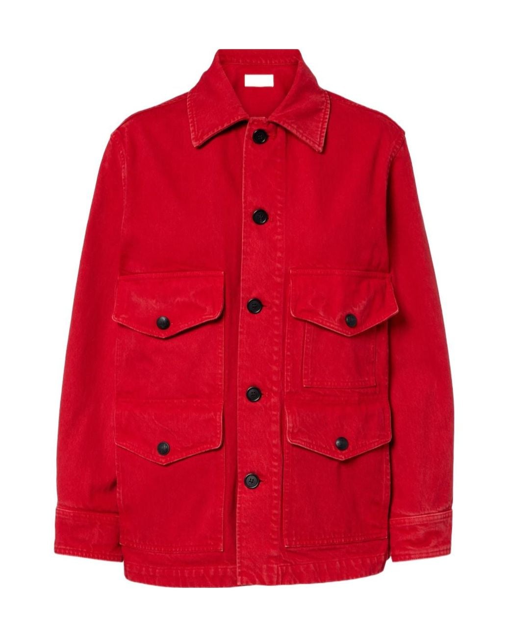 Nili Lotan Red Leroy Cotton Canvas Jacket