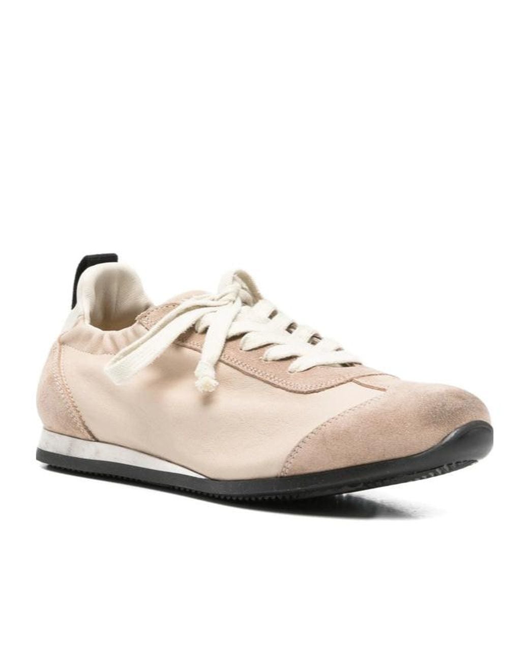 Uma Wang Natural Lace-Up Low-Top Sneakers
