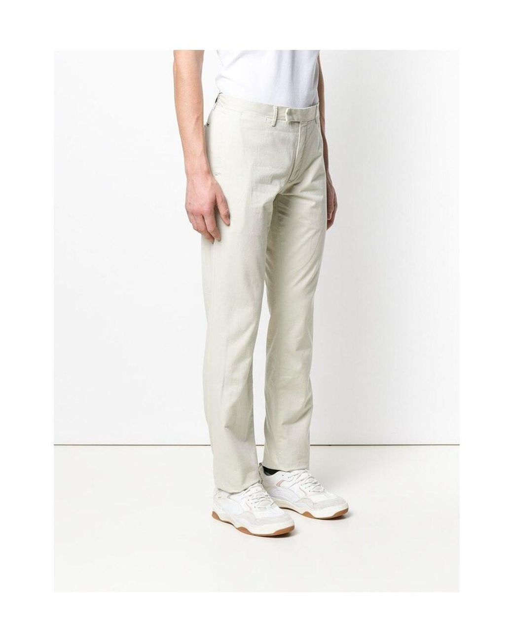 Ralph Lauren White Straight-Leg Chino Trousers for men