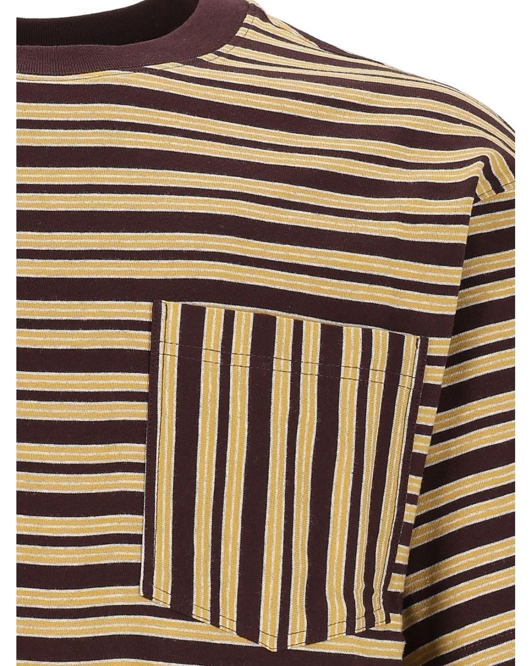 Dries Van Noten White Striped Cotton Jersey T-Shirt for men