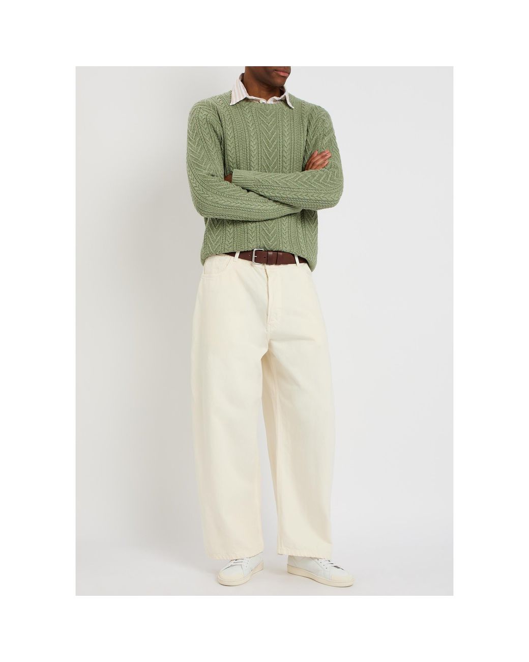 Polo Ralph Lauren Green Simple Cotton And Linen Knitted Sweater for men