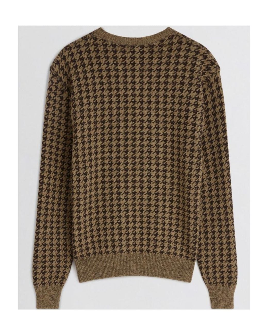 Phoebe Philo Brown Crew-Neck Jacquard Sweater