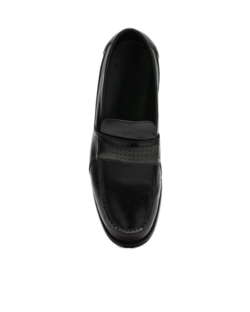 1989 STUDIO Black Perforated Loafers for men