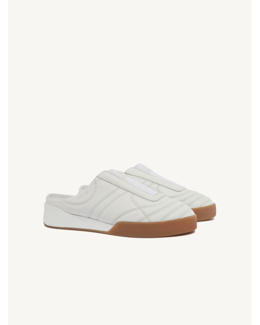 Courreges White Club 02 Leather Mules