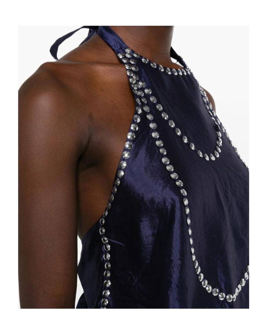 GIMAGUAS Blue Lace-Up Camisole