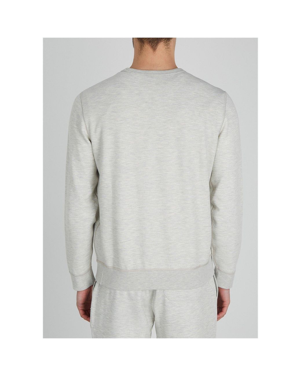 Polo Ralph Lauren White Embroidered Crew Sweatshirt for men