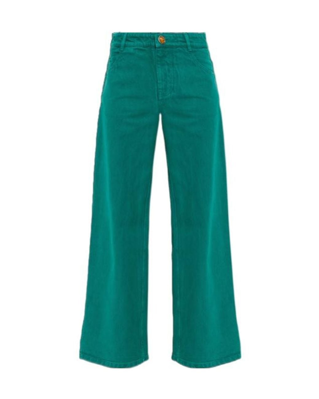 Christopher Esber Green Quartz Relaxed Wide-Leg Jeans