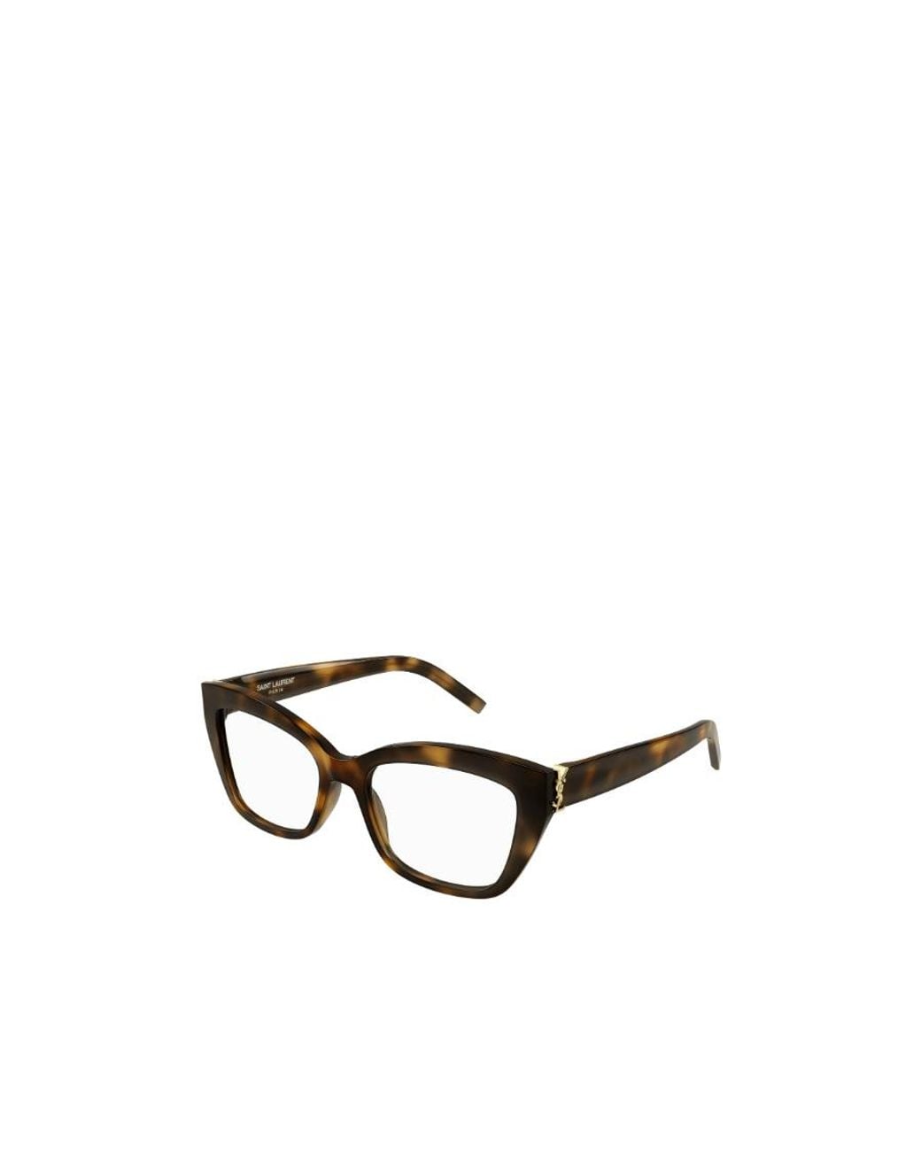 Saint Laurent White Eyewear Cat-Eye Glasses