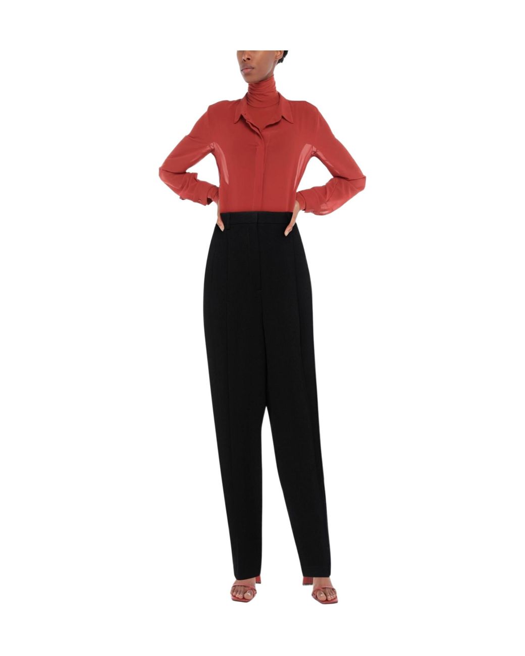Tory Burch Black Minimalist Fitted Dress Pants