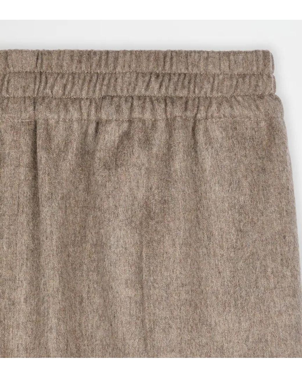 Tod's Brown Elastic-Waist Straight-Leg Pants