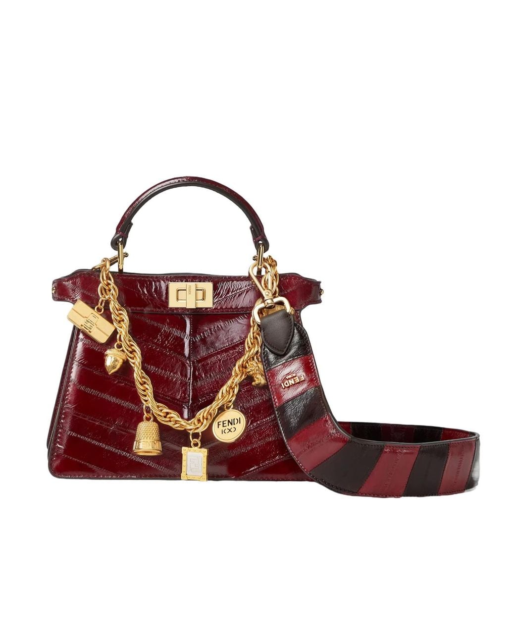 Fendi Metallic Colored Metal Charm