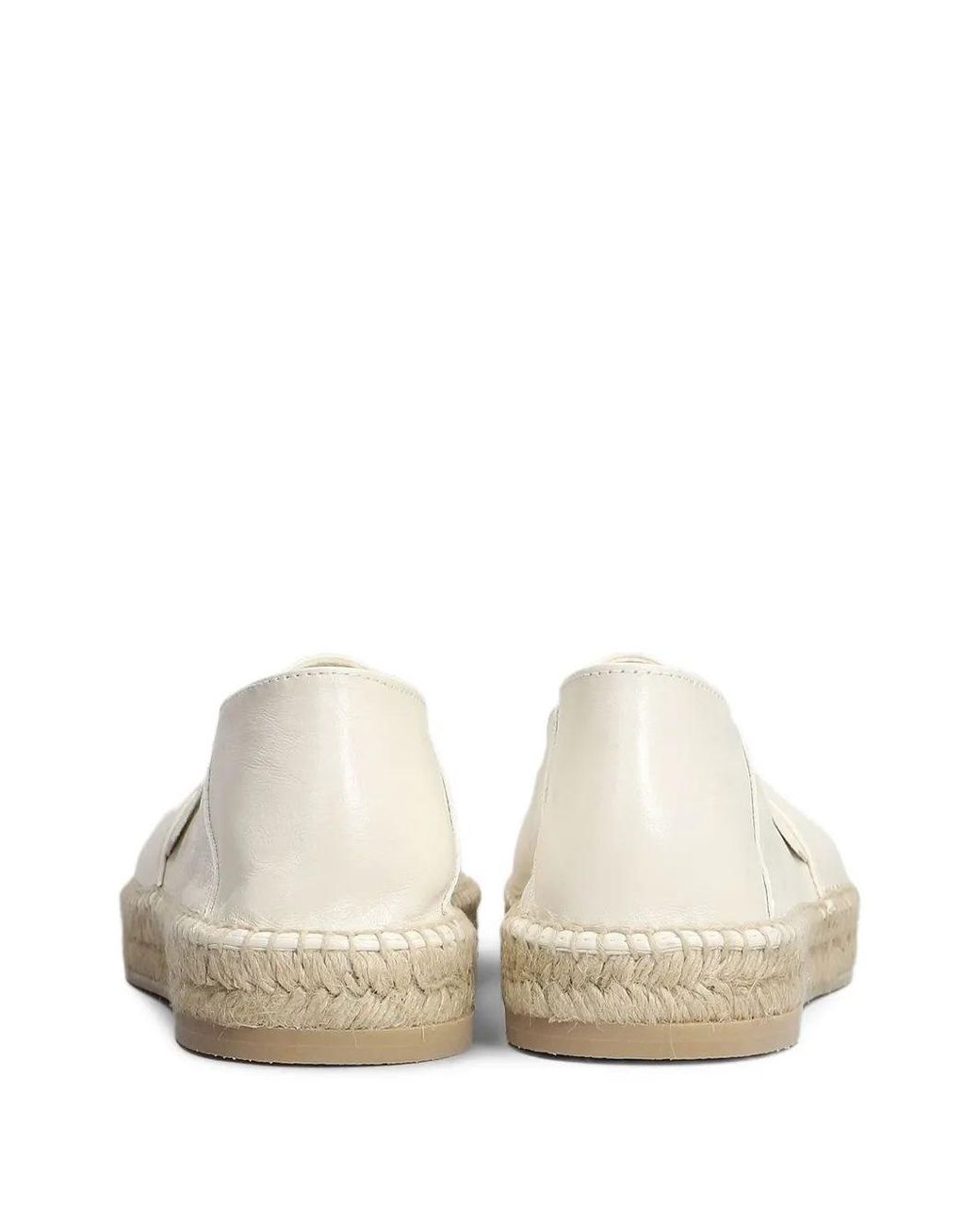 AMI White Leather Espadrilles for men