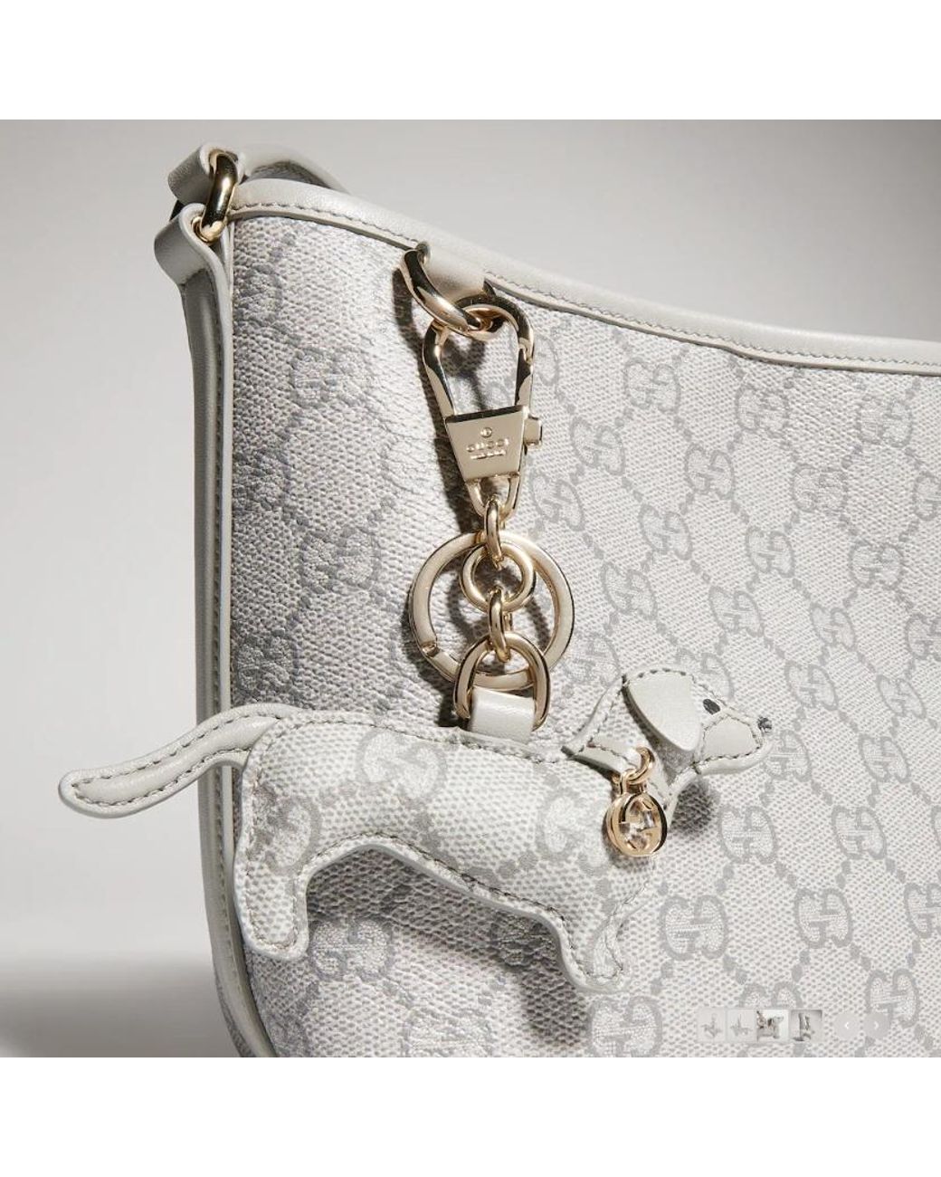 Gucci Metallic Dog-Shaped Bag Charm