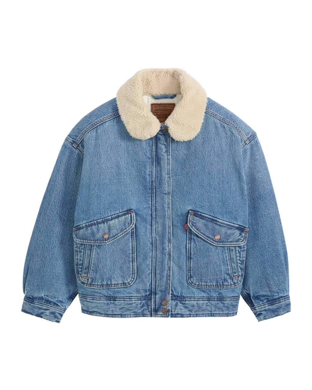 Levi's Blue Sherpa Bomber Jacket