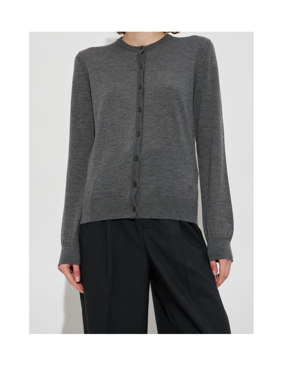 Dolce & Gabbana Gray Long Sleeved Buttoned Cardigan