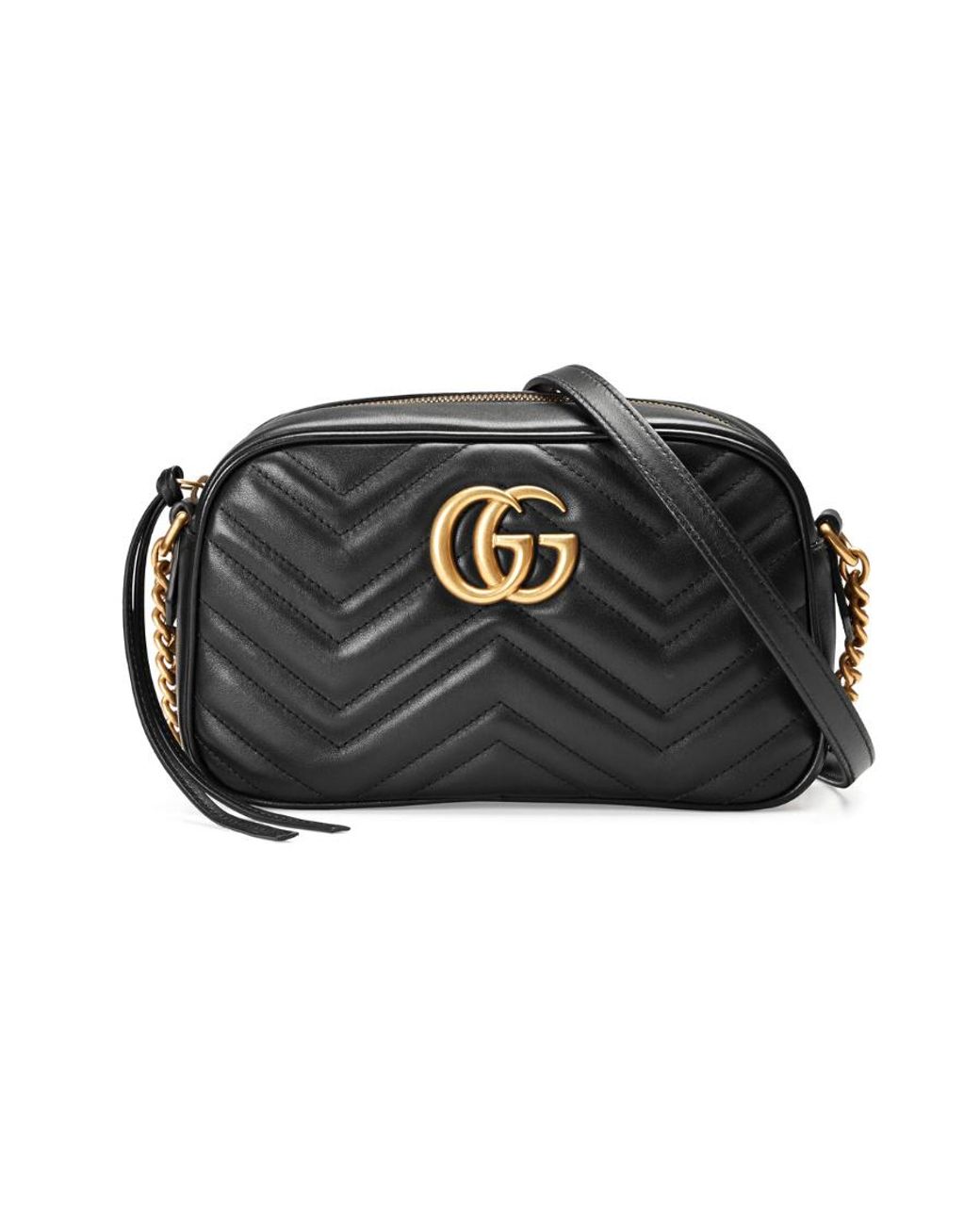 Gucci Black Gg Marmont Shoulder Bag