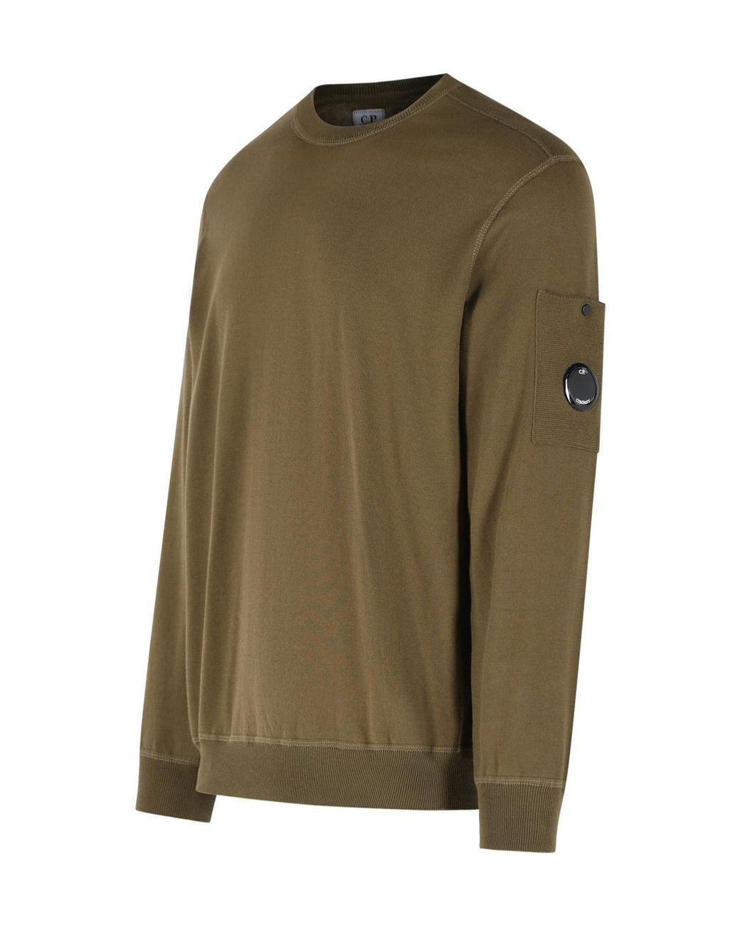 C P Company Green Lens Detailed Knitted Jumper for men