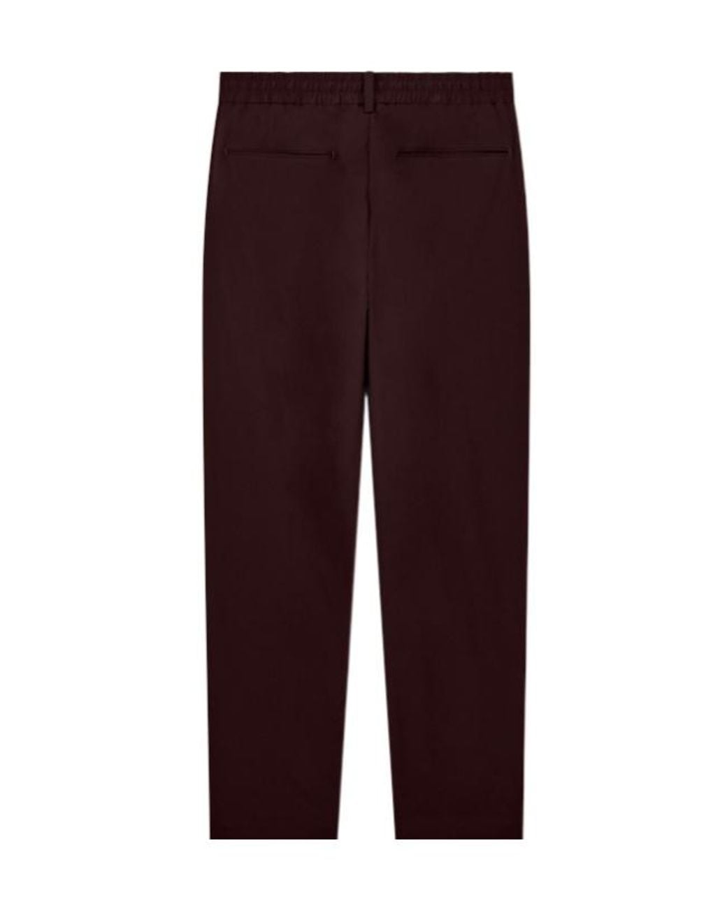Emporio Armani Purple Loose-Fit Pleated Trousers for men