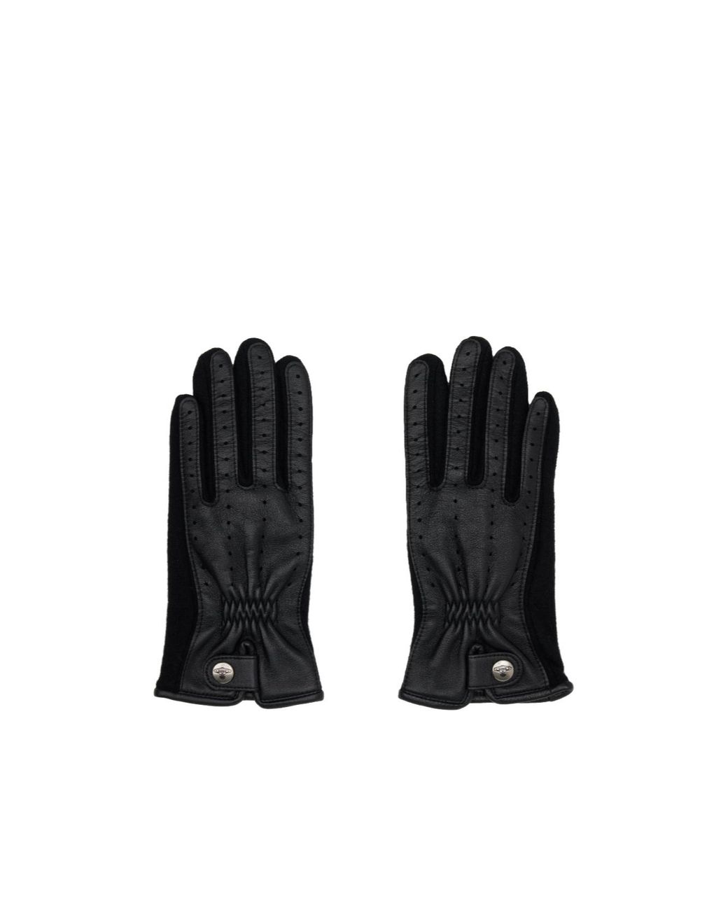 Vivienne Westwood Black Orb Engraved Gloves
