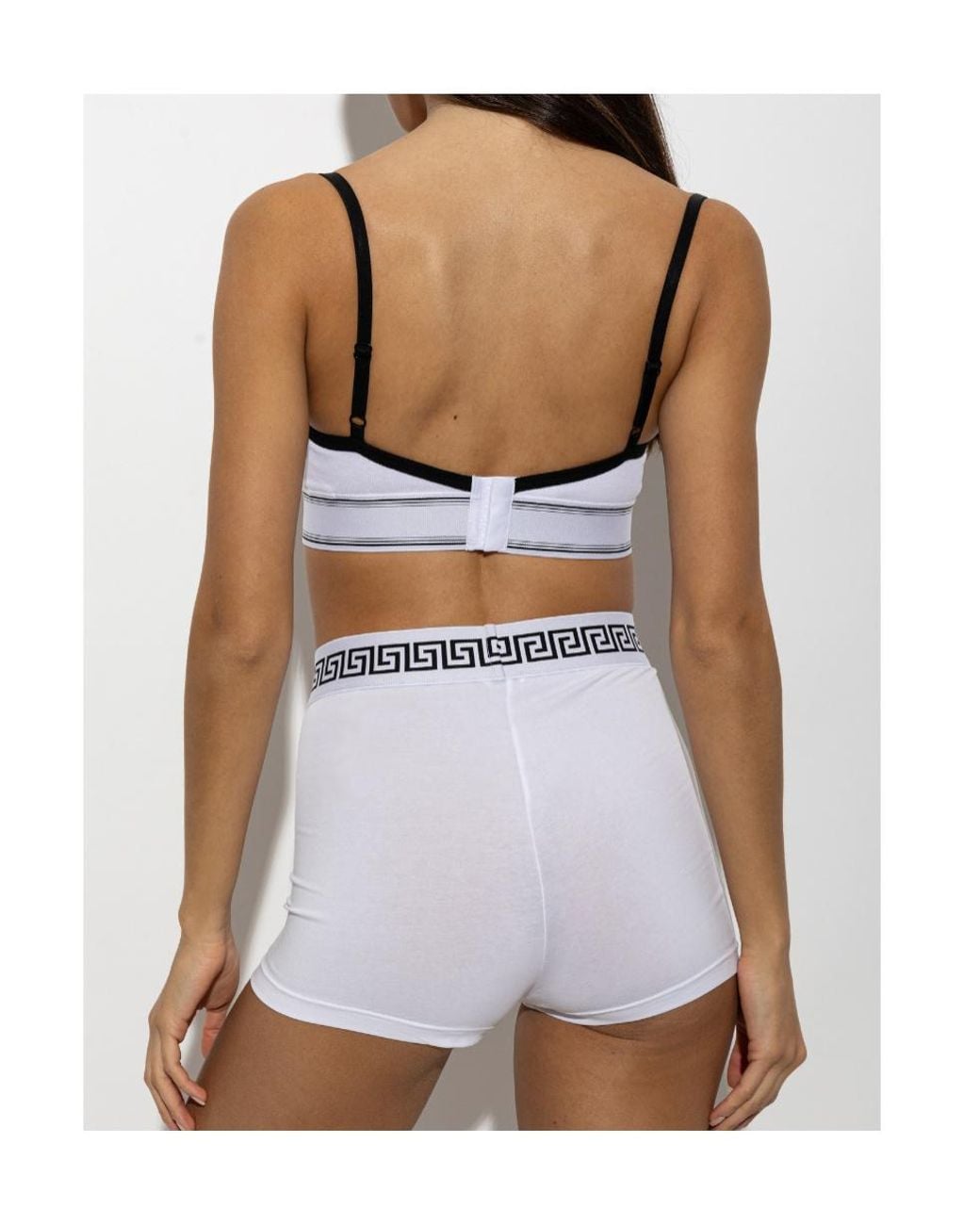 Versace Gray Medusa Logo Bralette