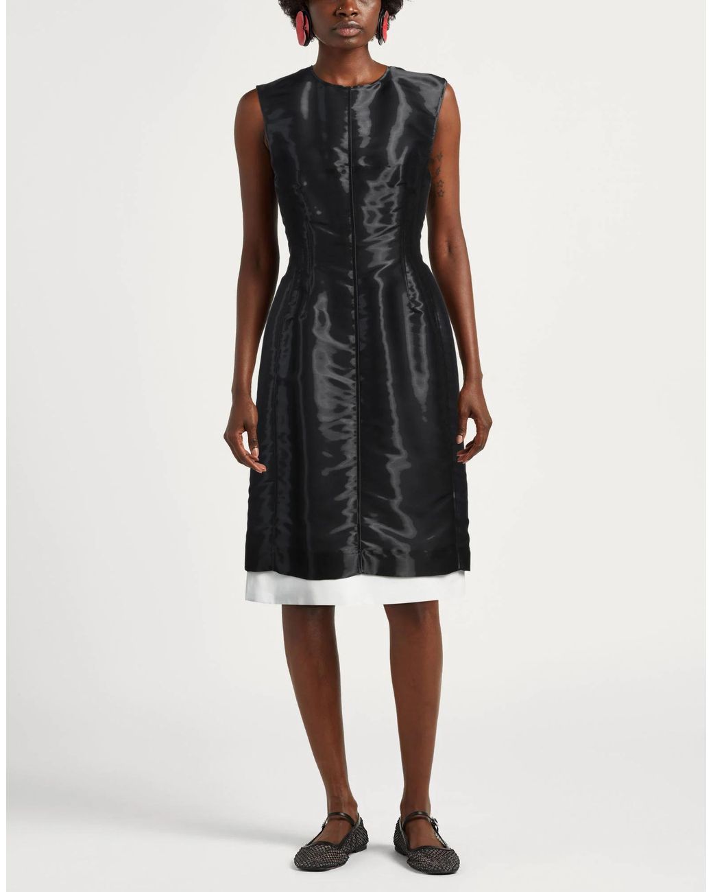 Sportmax Black Sleeveless Slim Dress