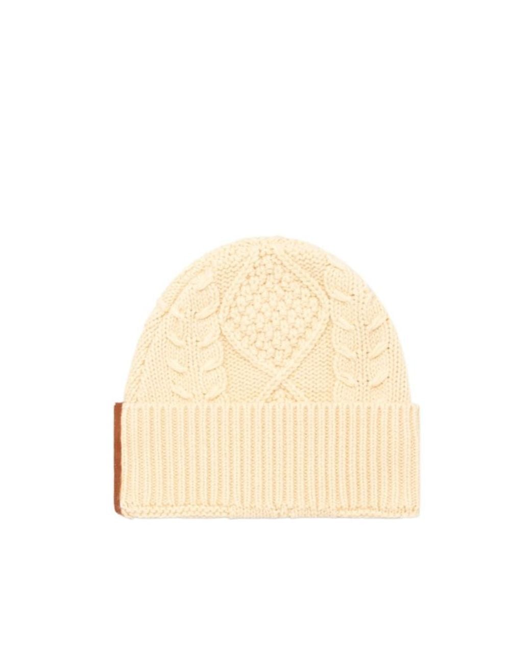 DIESEL Natural K Intello Cable-Knit Beanie for men