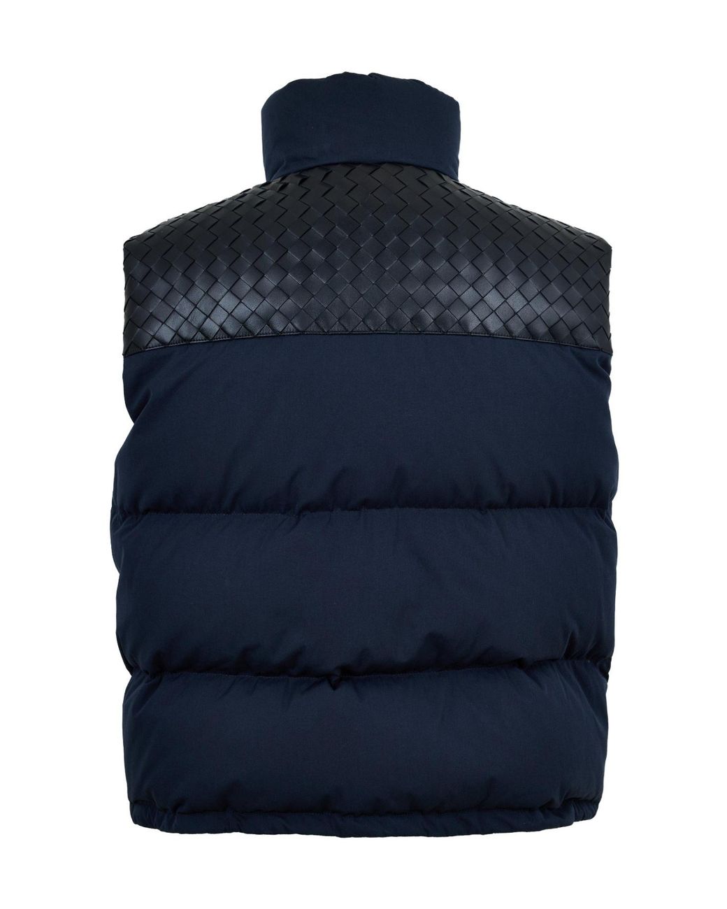 Bottega Veneta Blue Intrec Intreccio Weave Sleeveless Gilet for men