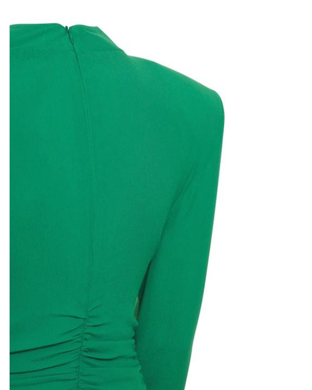 GIUSEPPE DI MORABITO Green Viscose Midi Dress W/ Feathers