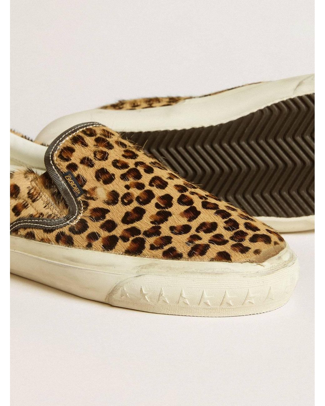 Golden Goose Deluxe Brand Brown Golden Goose Leopard Pattern Slip-On Sneakers