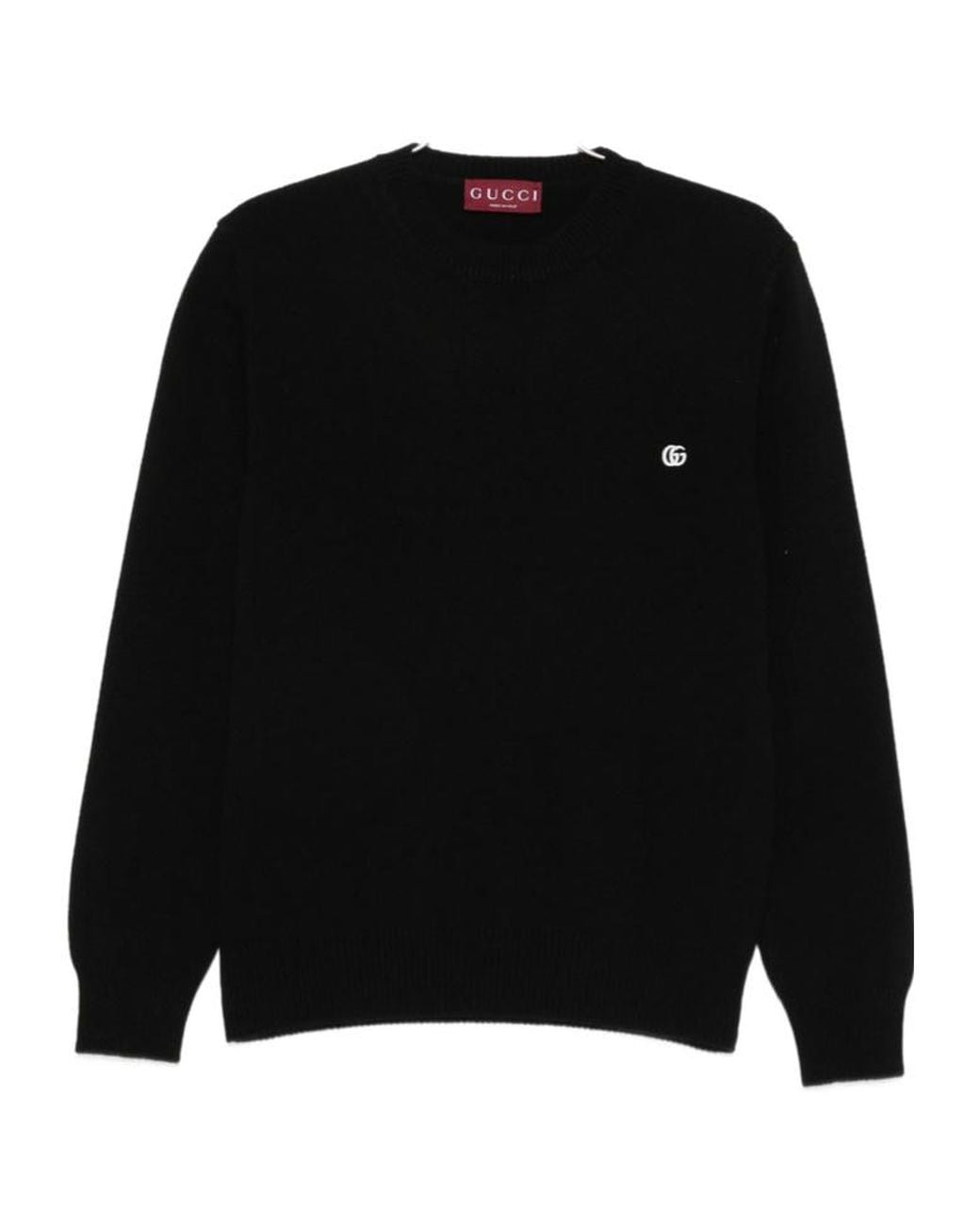 Gucci Black Logo Plaque Knitted Jumper for men