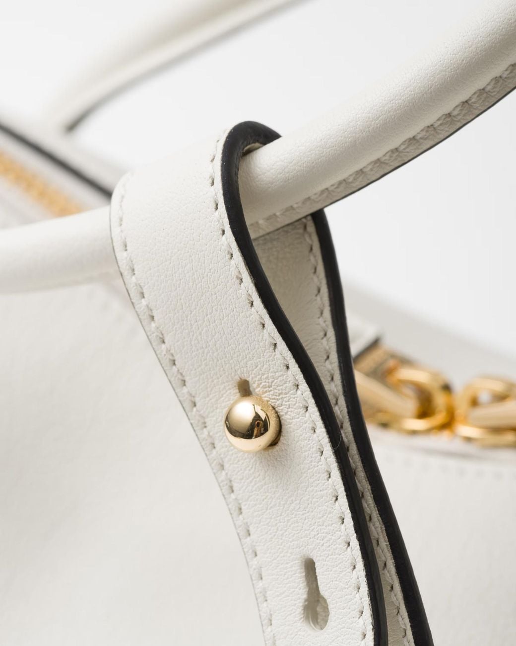 Prada Gray Darling Leather Handbag