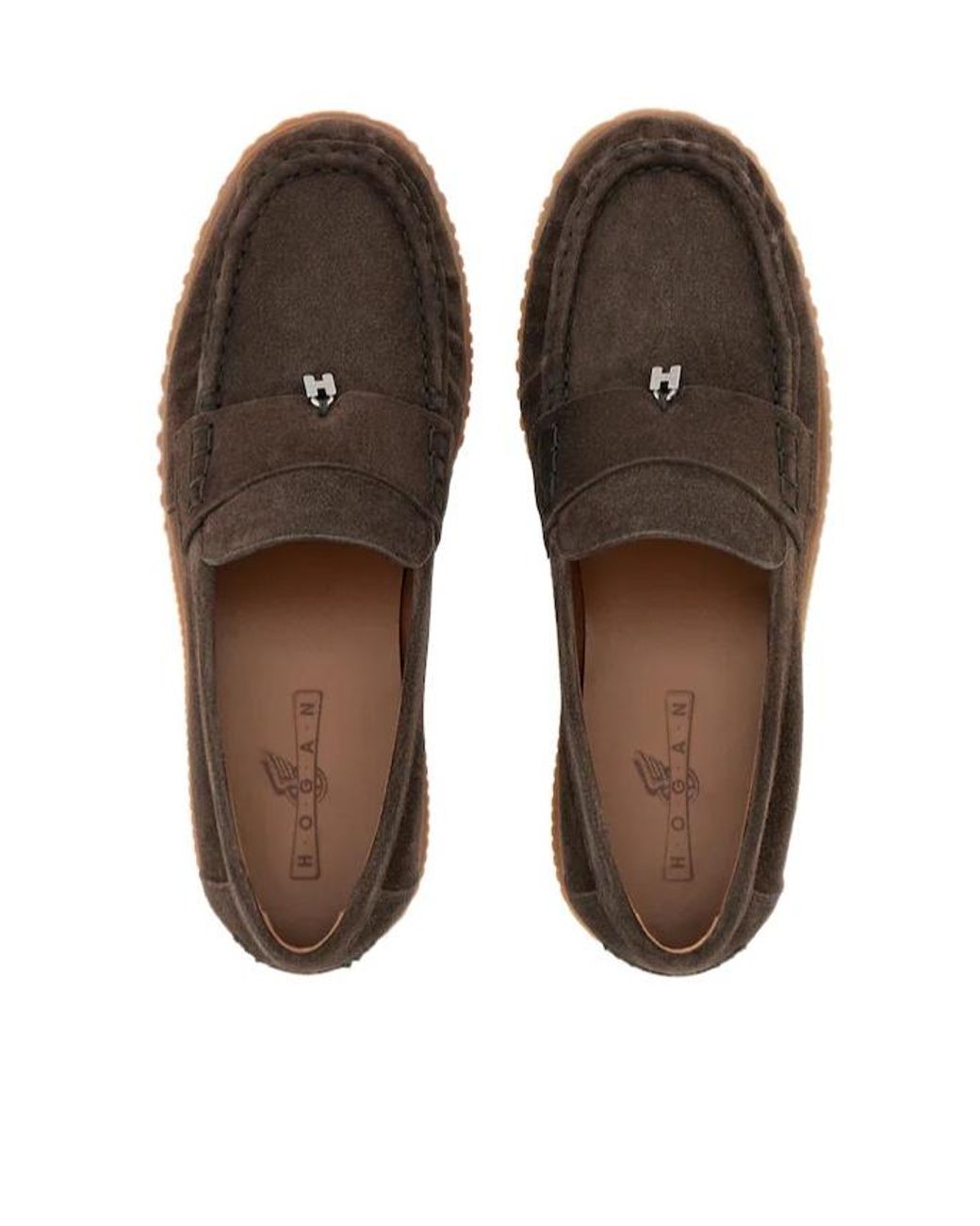 Hogan Brown Traditional Loafers