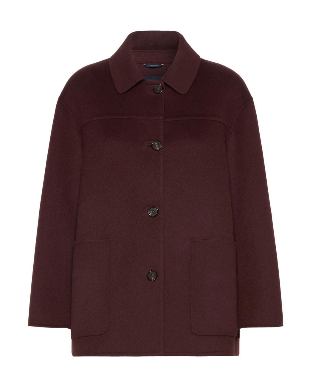 Max Mara Purple S Giugno Button-Front Coat