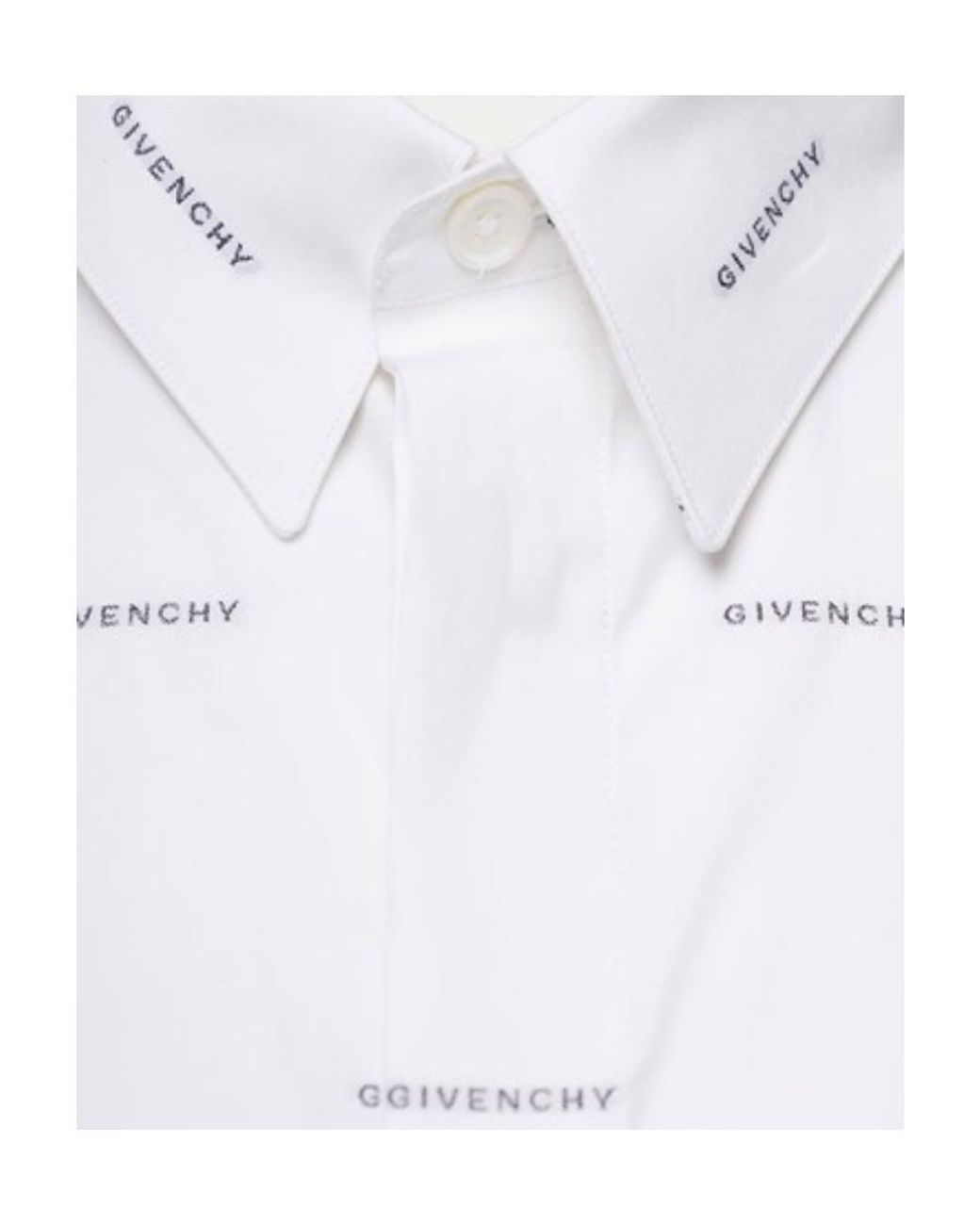 Givenchy White All-Over Logo-Print Shirt for men