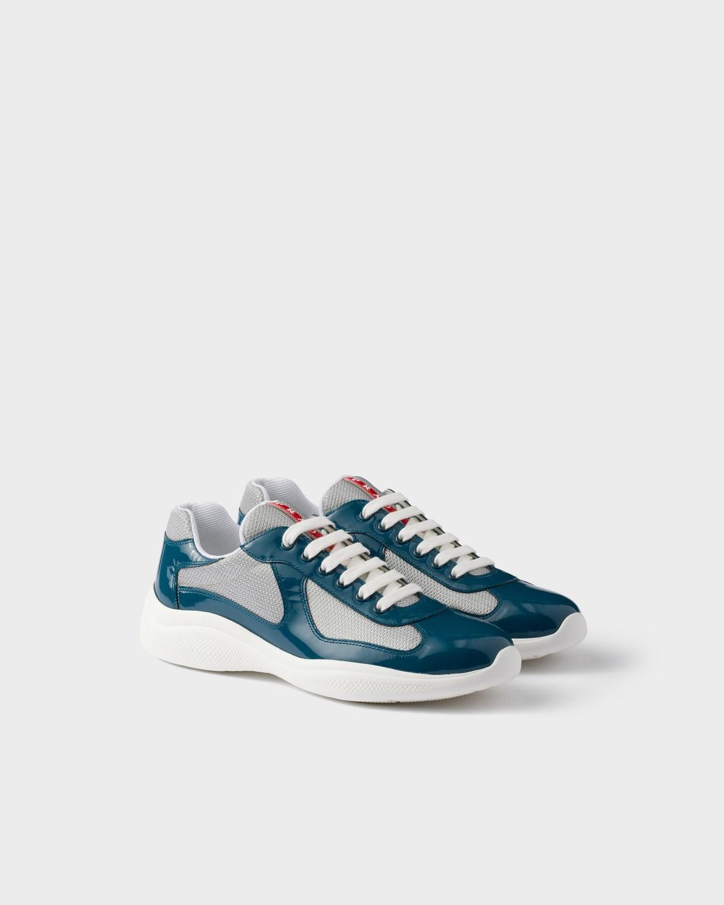 Prada Blue Americas Cup Lace-Up Sneakers for men