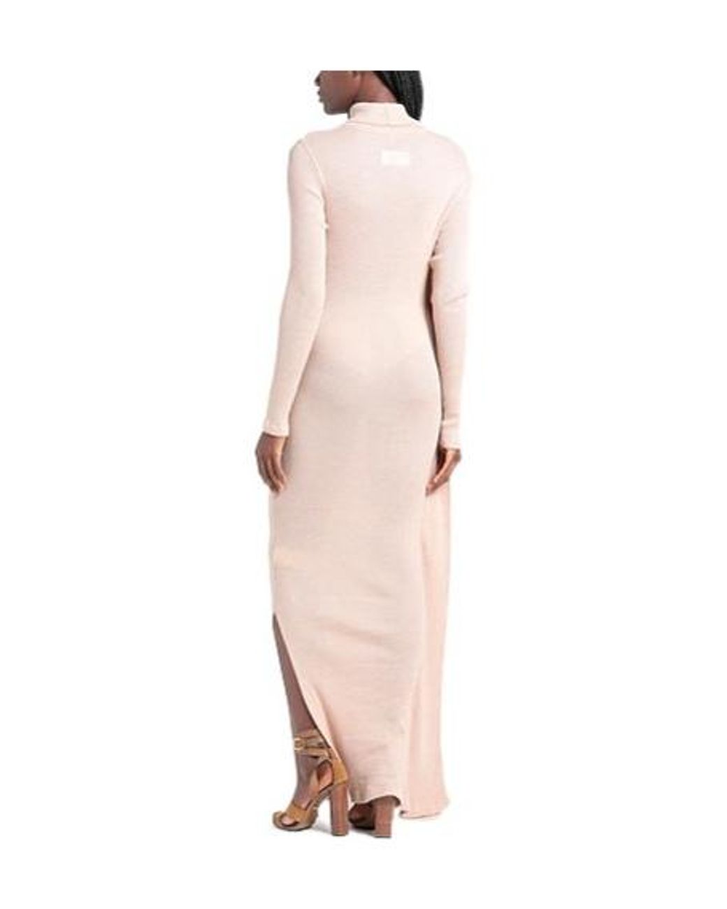 MM6 by Maison Margiela Pink Solid Color Knit Dress