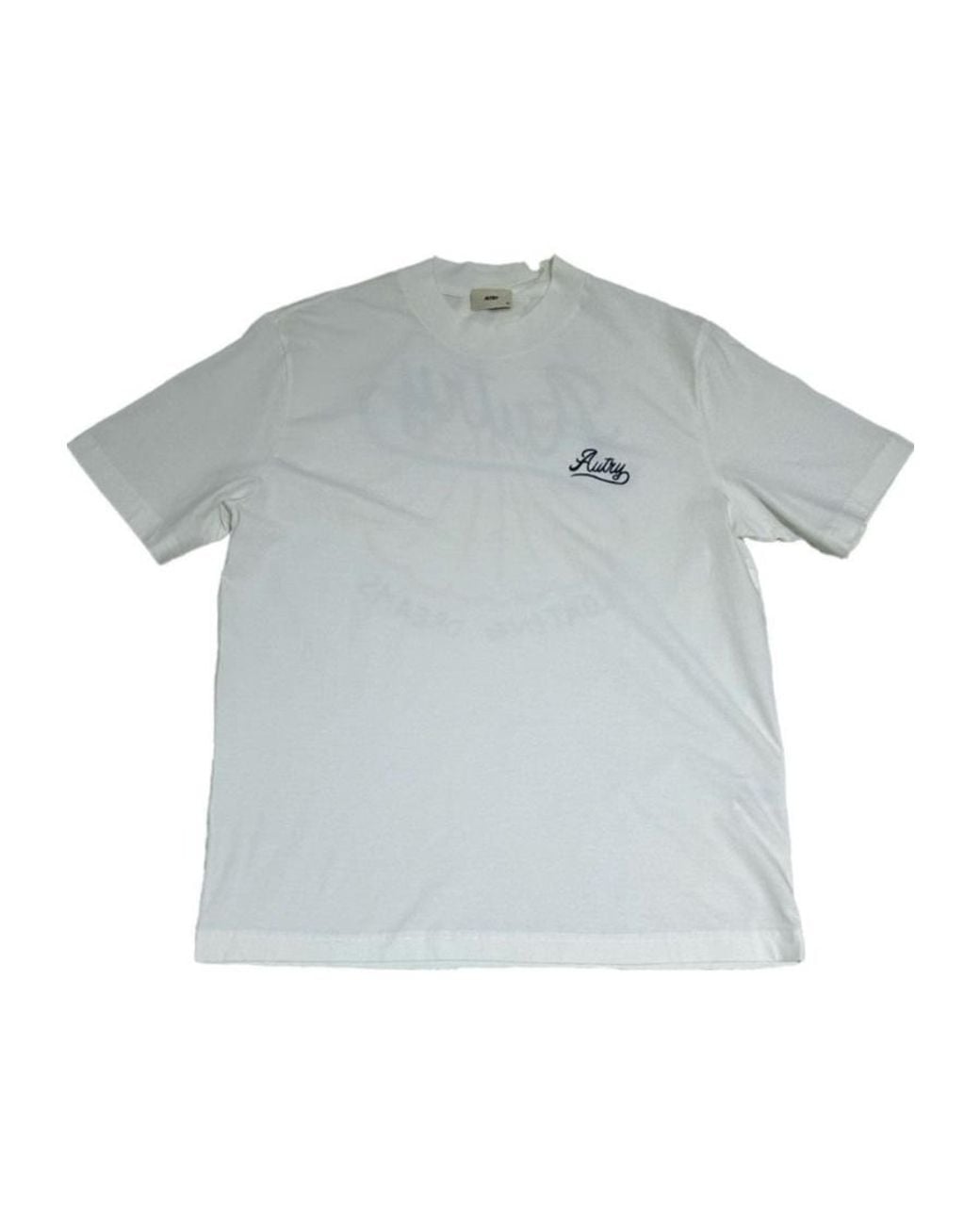 Autry Gray Logo Printed Crewneck T-Shirt for men