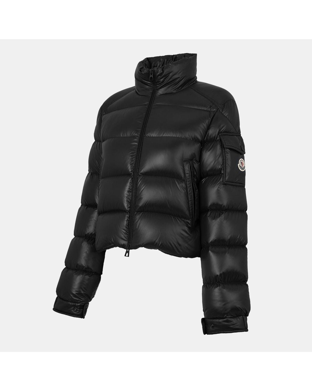 Moncler Black Stand Collar Down Jacket