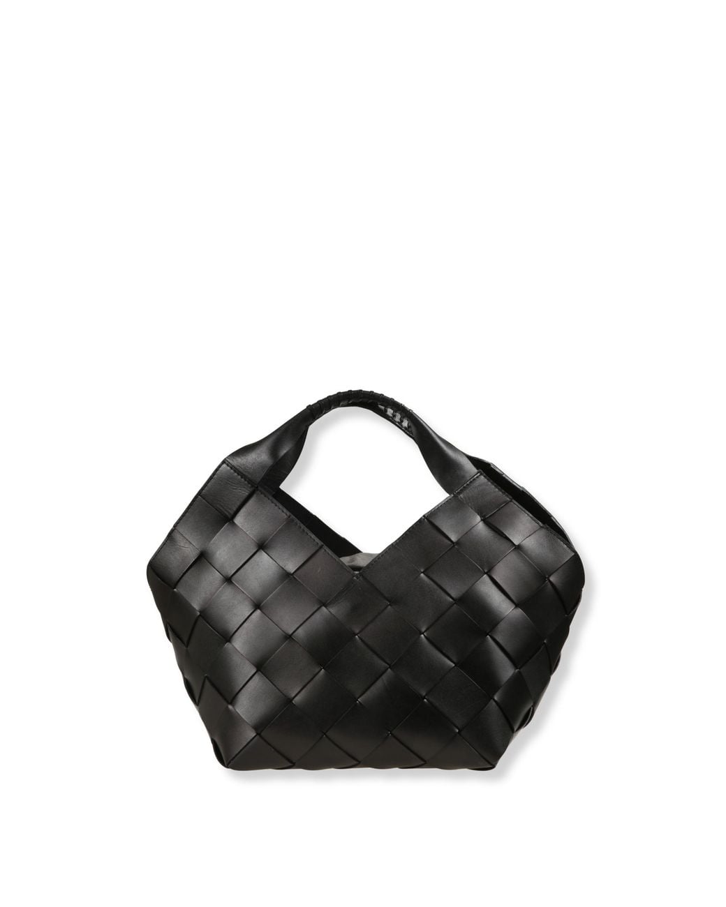 Dragon Diffusion Black Castello Woven Leather Tote