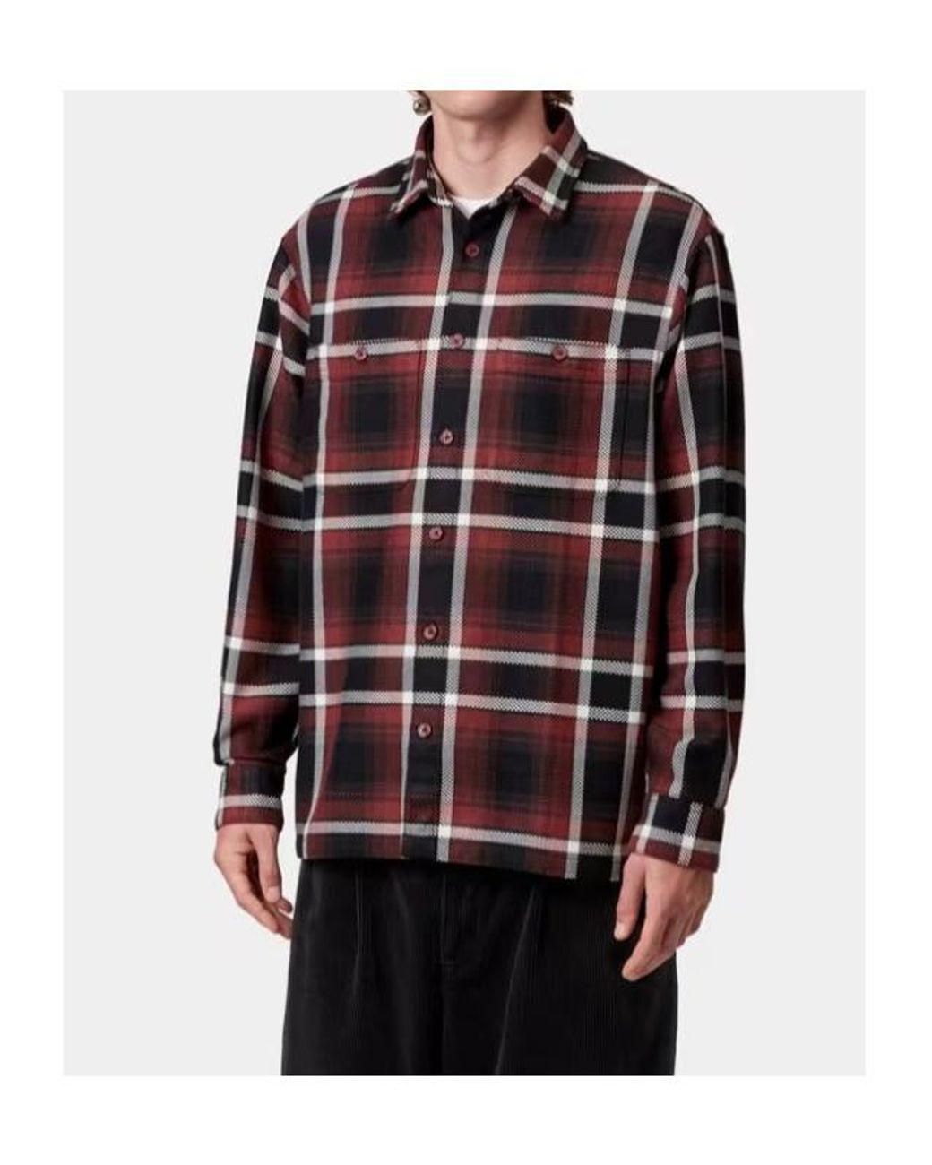 Carhartt Red Plaid Patch-Pocket Shirt for men